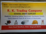 taurpolins,pvc white plastics,canvas tarpaulin,P.P. Ropes,safety items,welding materials and tools.
